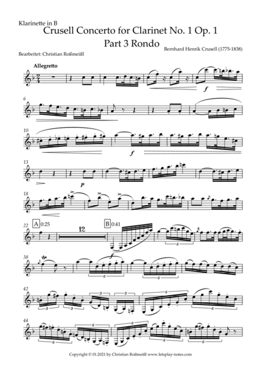 Crusell Concerto for Clarinet No. 1 Op. 1 Part 3 Rondo