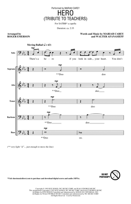 Hero (Tribute To Teachers) (arr. Roger Emerson)