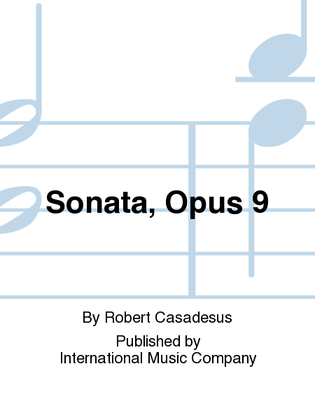 Book cover for Sonata, Opus 9