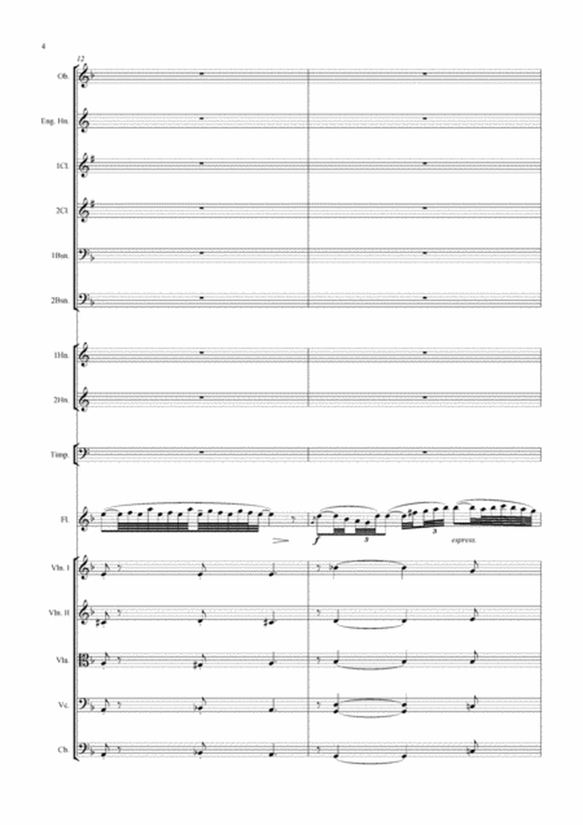 Fantaisie Pastorale Hongroise, op.26, for Flute and Symphony Orchestra (arr.), Full Score