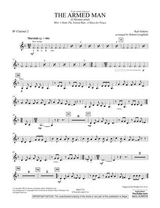 Book cover for The Armed Man (from A Mass for Peace) (arr. Robert Longfield) - Bb Clarinet 2