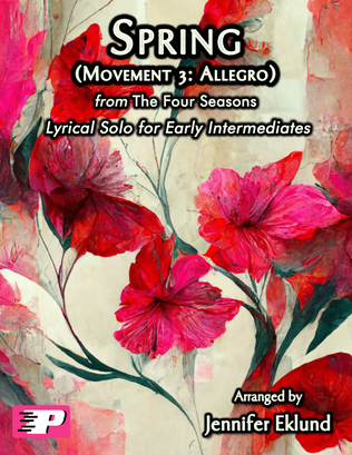 Book cover for Spring Theme from "The Four Seasons" (Movement 3) Early Intermediate Lyrical Solo