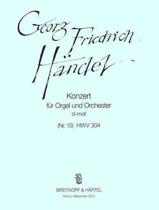 Book cover for Organ Concerto (No. 15) in D minor HWV 304