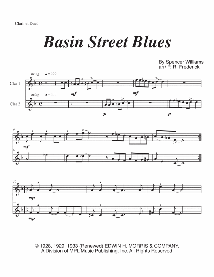 Basin Street Blues image number null