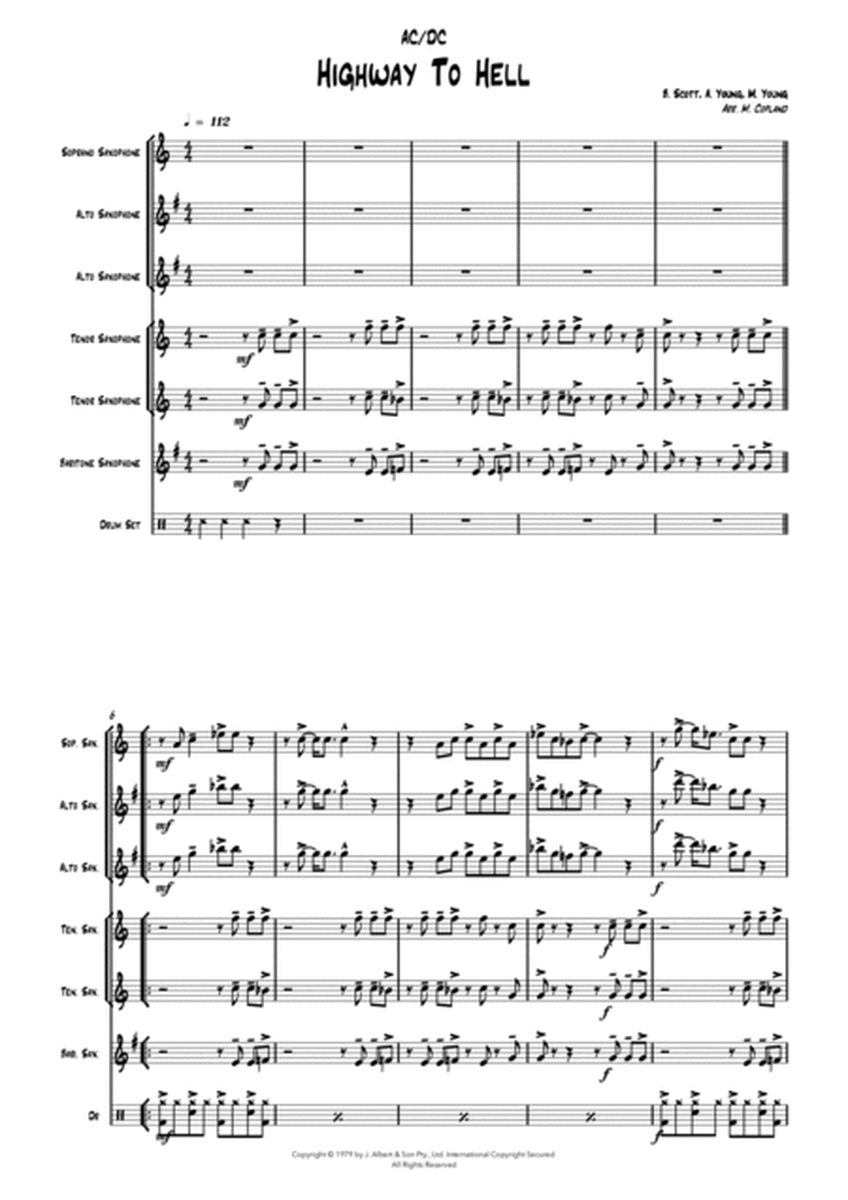 Highway To Hell by AC/DC Woodwind Ensemble - Digital Sheet Music