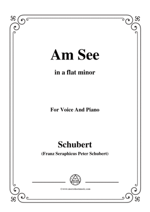 Book cover for Schubert-Am See,in a flat minor,for Voice&Piano