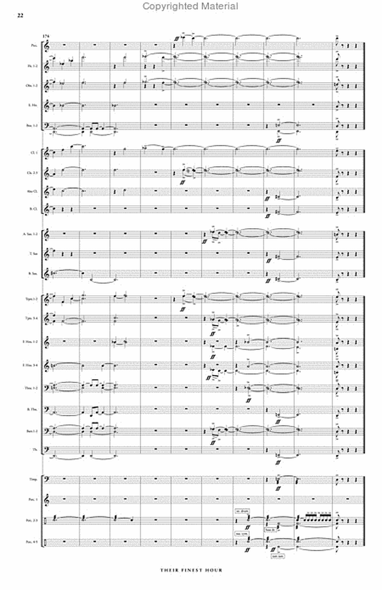 Their Finest Hour by David J. Long Concert Band - Sheet Music