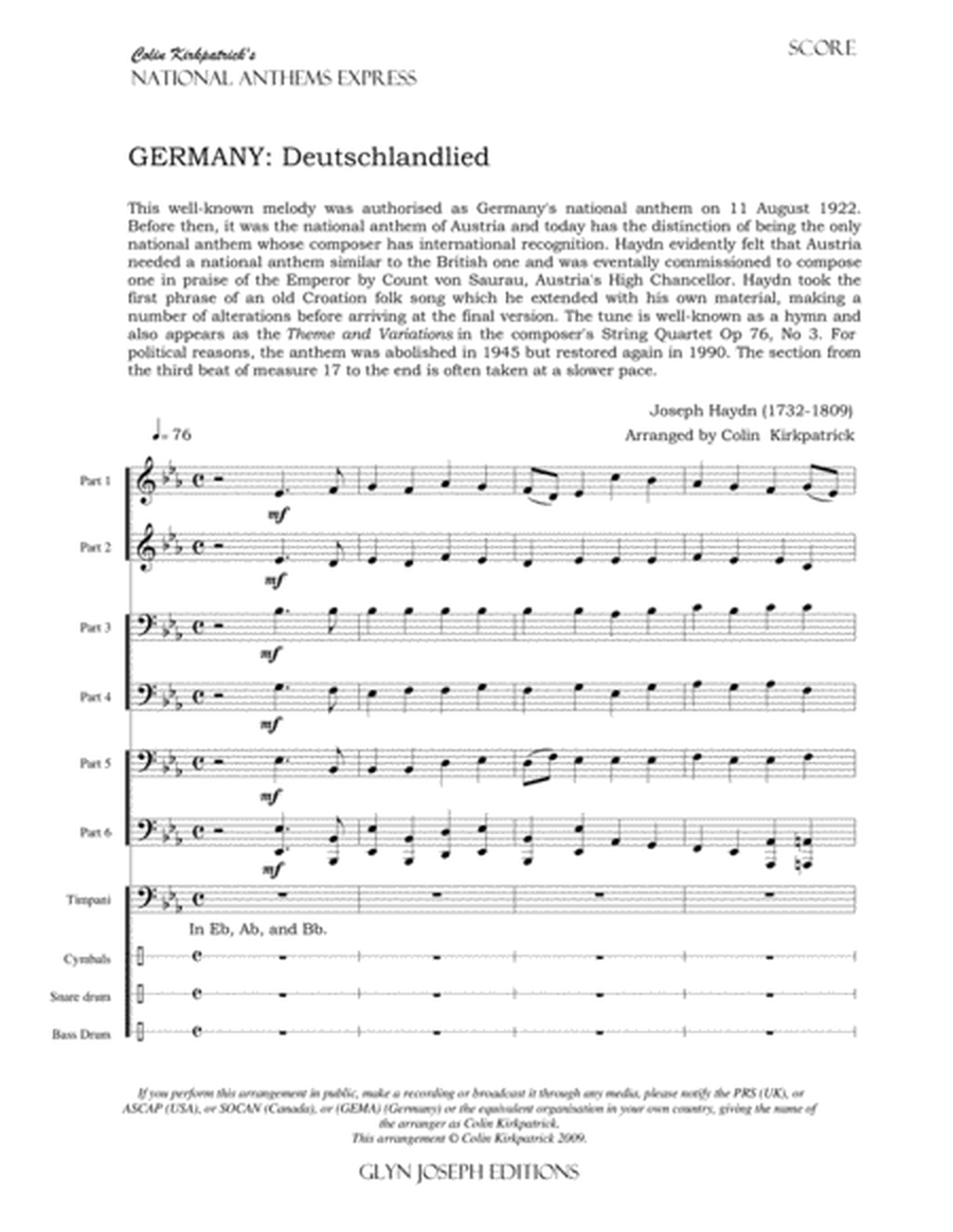 Germany National Anthem: Deutschlandlied image number null