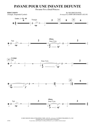Book cover for Pavane Pour Une Infante Defunte (Pavanne for a Dead Princess): 1st Percussion