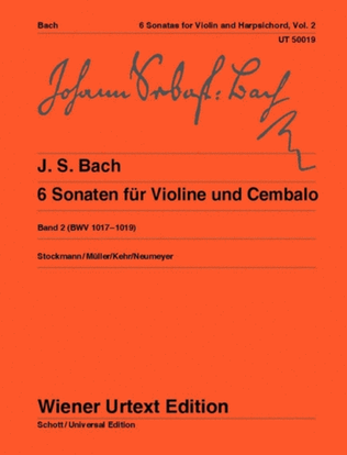 Book cover for 6 Sonatas for Violin and Cembalo, Vol 2
