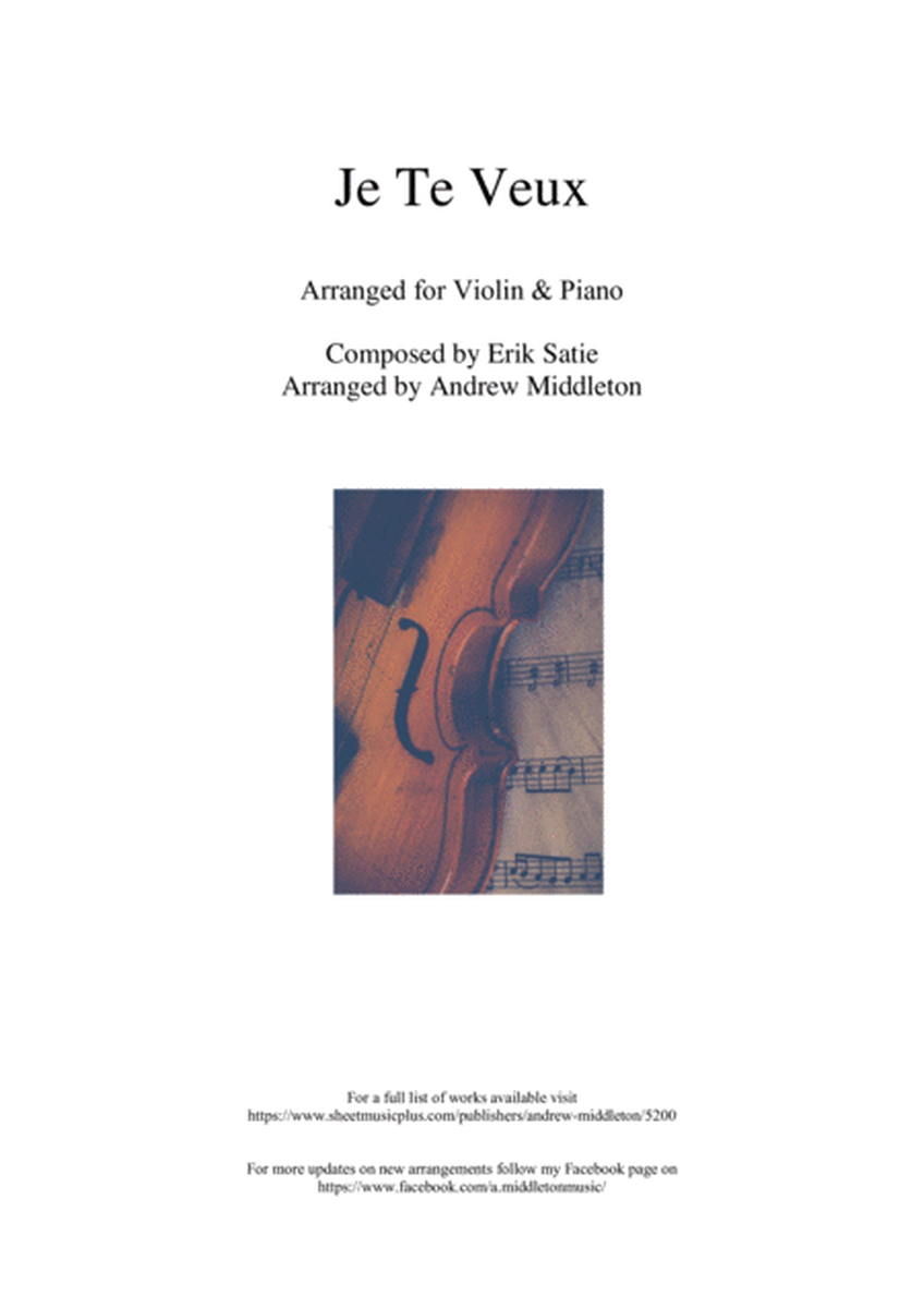 Je Te Veux arranged for Violin & Piano image number null