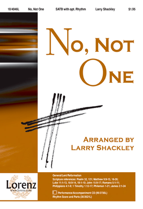 Book cover for No, Not One