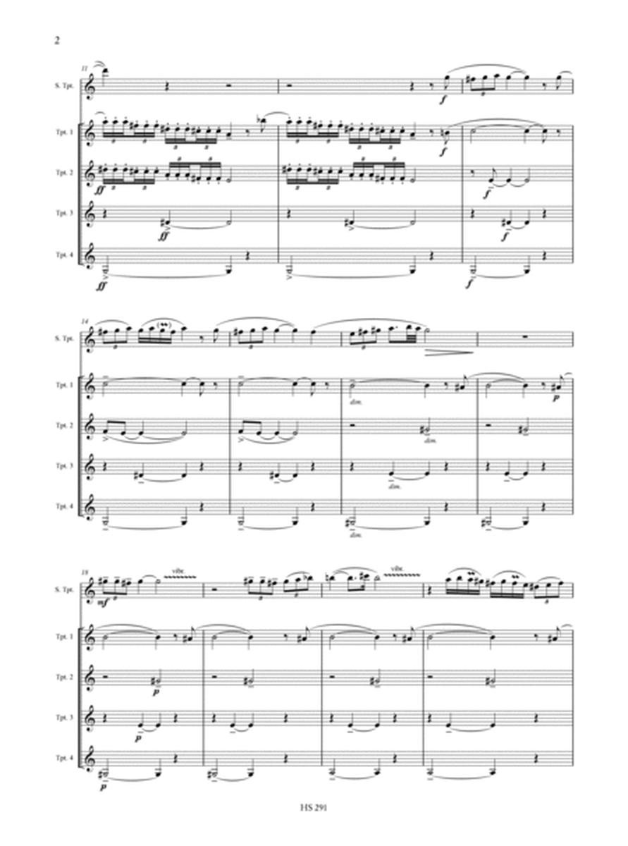 Pentacolo for Solo Trumpet and Trumpet Quartet (2013)