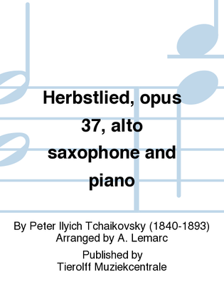 Book cover for Herfstlied/Autumn Song, Alto Saxophone & Piano