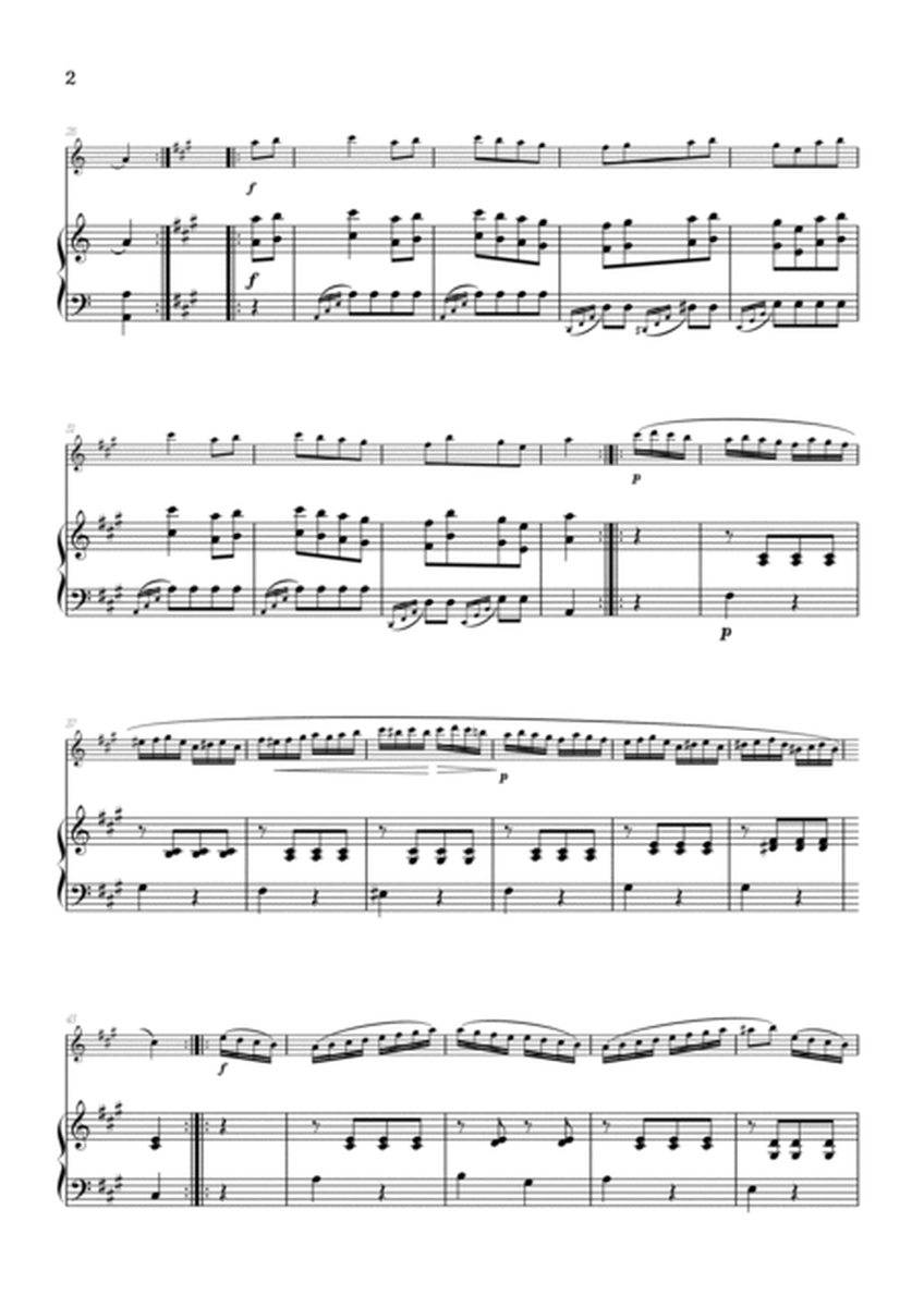 Rondo Alla Turca (Turkish March) • flute sheet music with piano accompaniment image number null