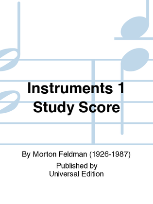 Book cover for Instruments 1 Study Score