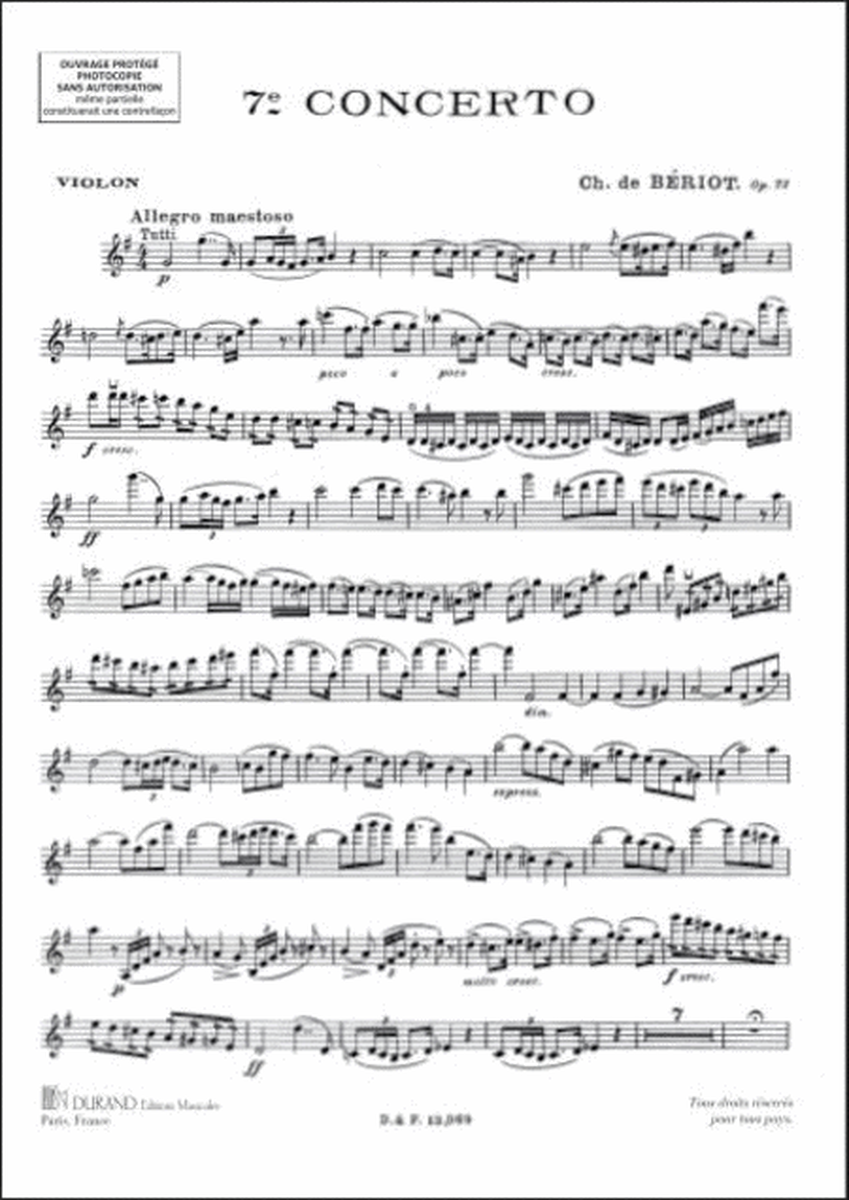 Concerto N 7 Vl-Piano