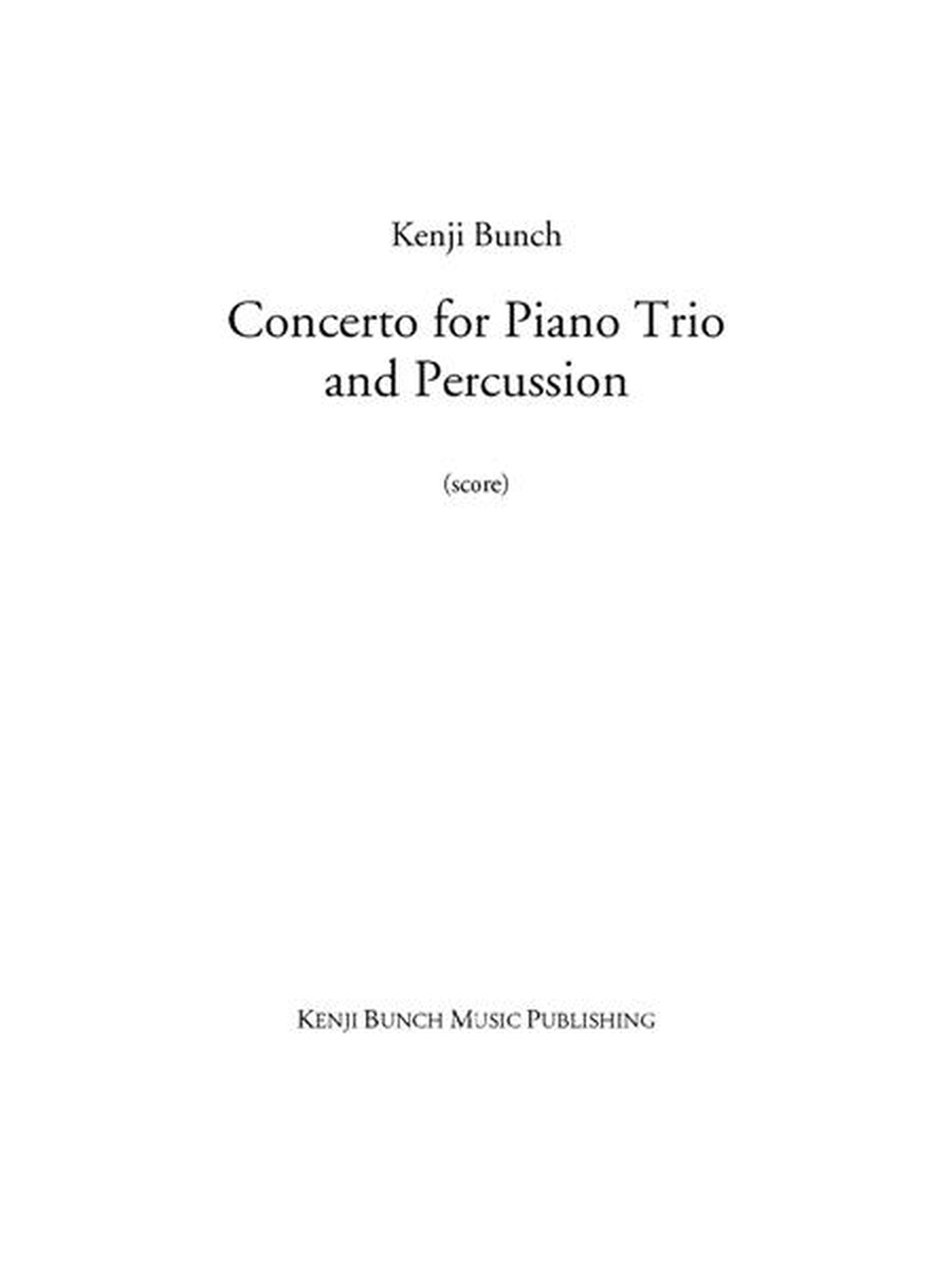 Concerto for Piano Trio and Percussion (score and parts)