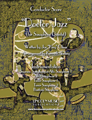 Book cover for Doctor Jazz (for Saxophone Quintet SATTB or AATTB)