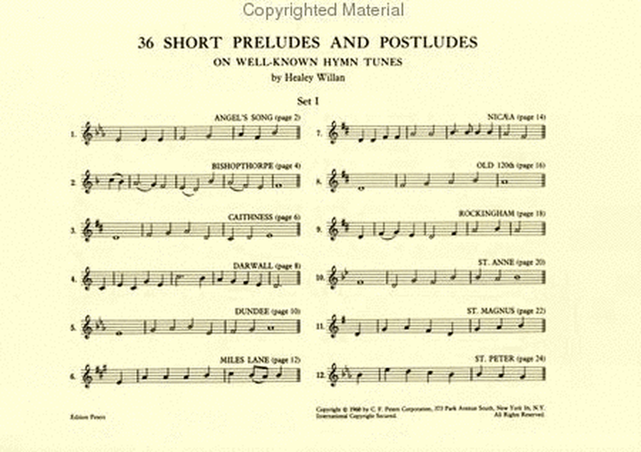 36 Short Preludes & Postludes on Hymn Tunes Vol. 1