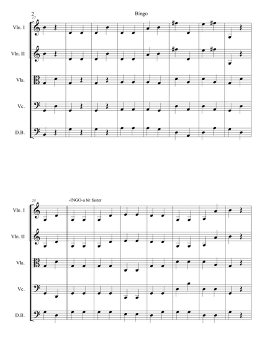 BINGO. Easy. Open strings and first finger. Score & parts image number null