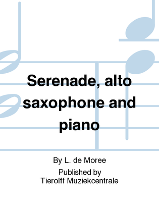 Book cover for Sérénade, Alto Saxophone & Piano