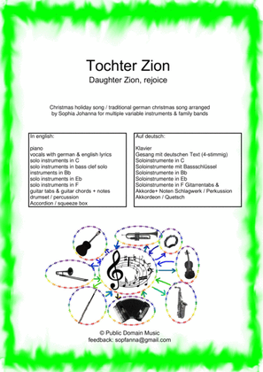 Tochter Zion - Daughter Zion, rejoice - for various instruments