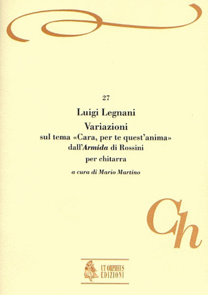 Variations on the theme "Cara, per te quest’anima" from Rossini’s "Armida" for Guitar image number null