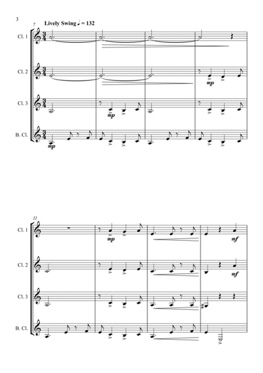 Jazz Carols Collection for Clarinet Quartet - Set Seven image number null