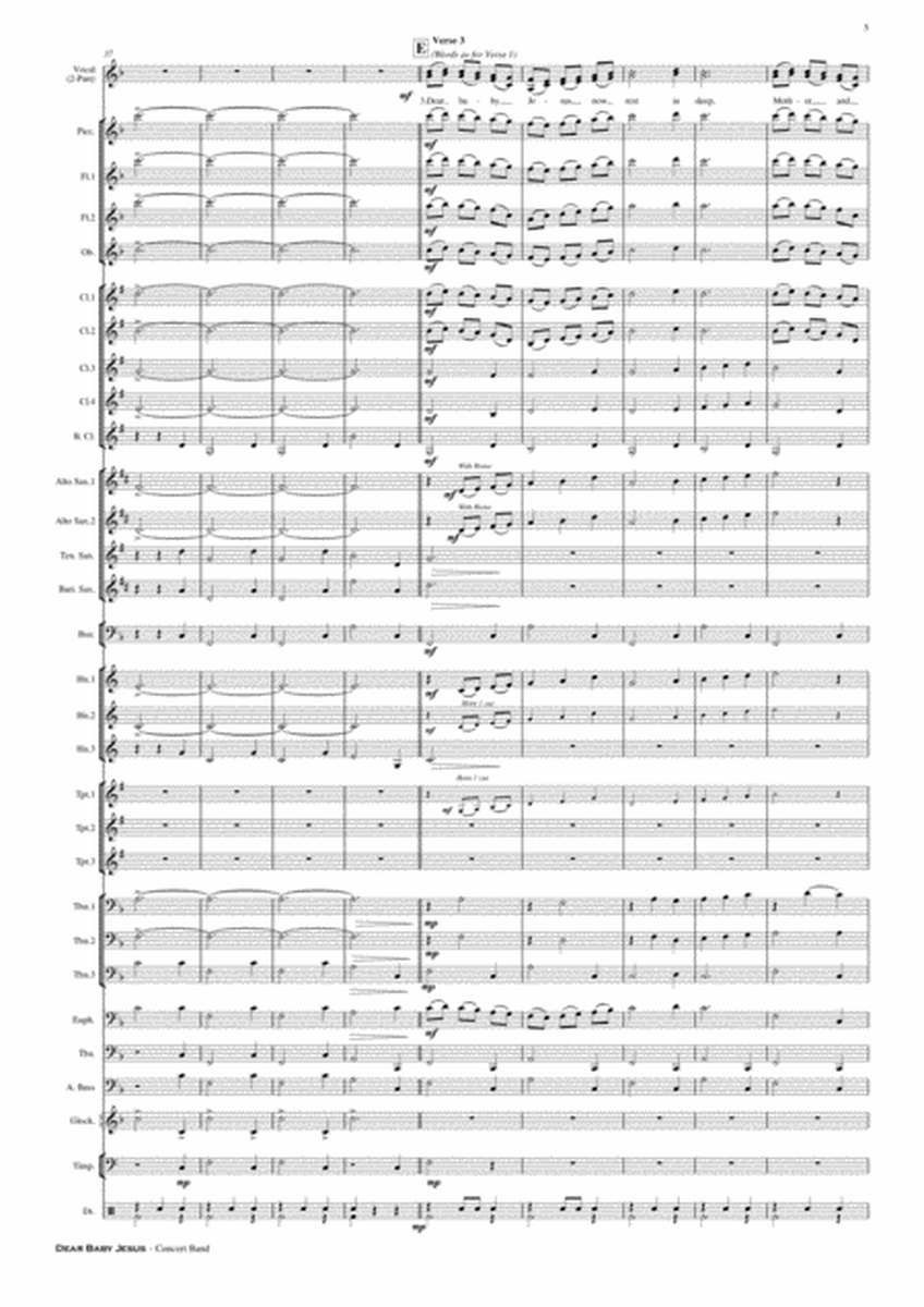 Dear Baby Jesus (Now Rest in Sleep) - Concert Band Score and Parts PDF image number null