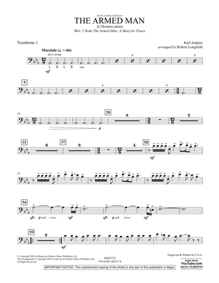 Book cover for The Armed Man (from A Mass for Peace) (arr. Robert Longfield) - Trombone 1