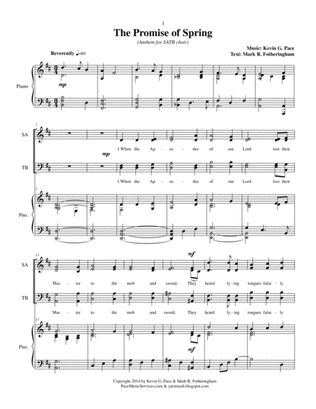 Book cover for The Promise of Spring - SATB Choir with piano accompaniment