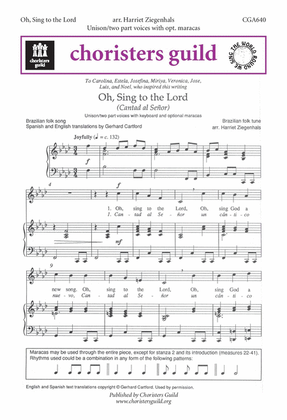 Book cover for Oh, Sing to the Lord