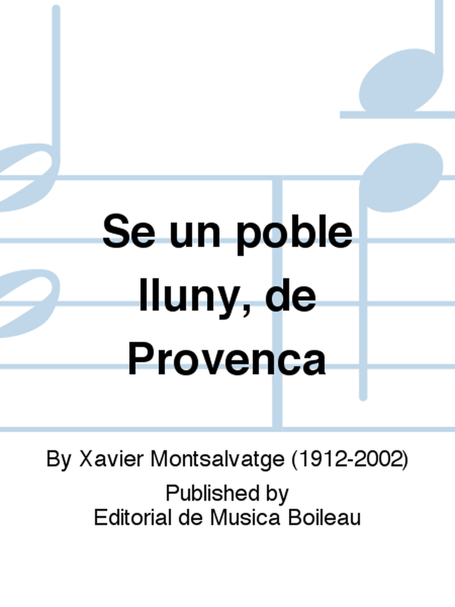 Se un poble lluny, de Provenca