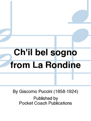 Book cover for Ch'il bel sogno from La Rondine