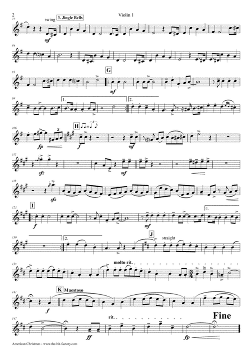 American Christmas - Mash up Rondo of best Christmas Songs - Violin Duet