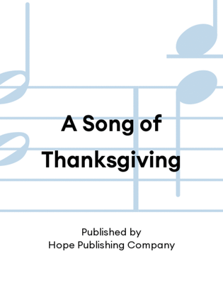 Book cover for A Song of Thanksgiving