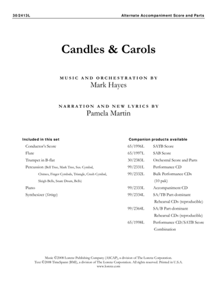 Book cover for Candles and Carols - Alternate Accompaniment
