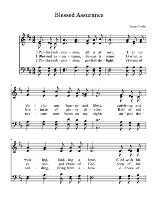 Blessed Assurance Hymn Book Version