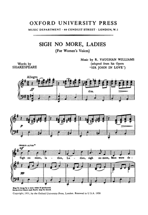 Book cover for Sigh No More, Ladies