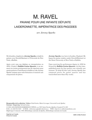 Book cover for Pavane et Laideronnette