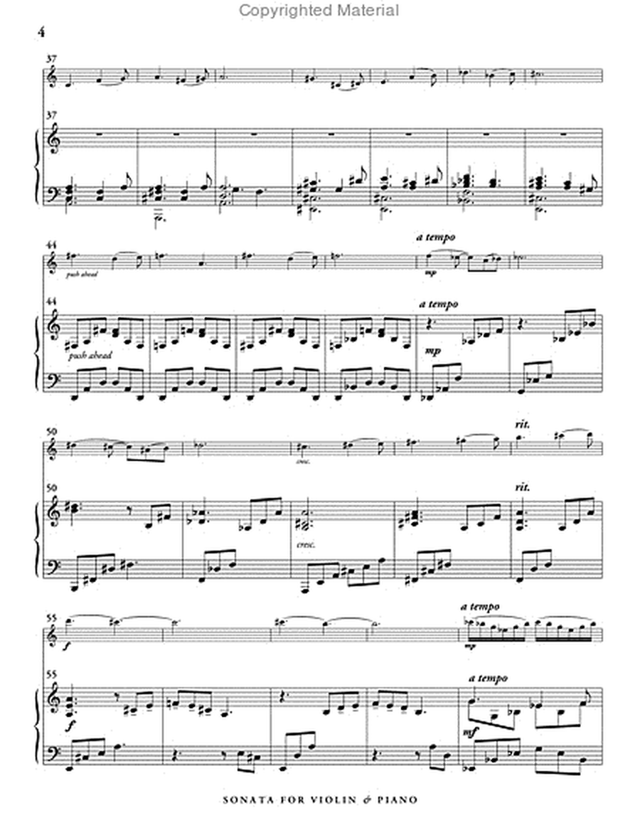 Sonata for Violin and Piano (score & 1 part) image number null