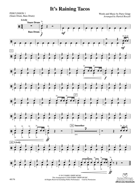 It's Raining Tacos Sheet music for Piano (Solo) Easy