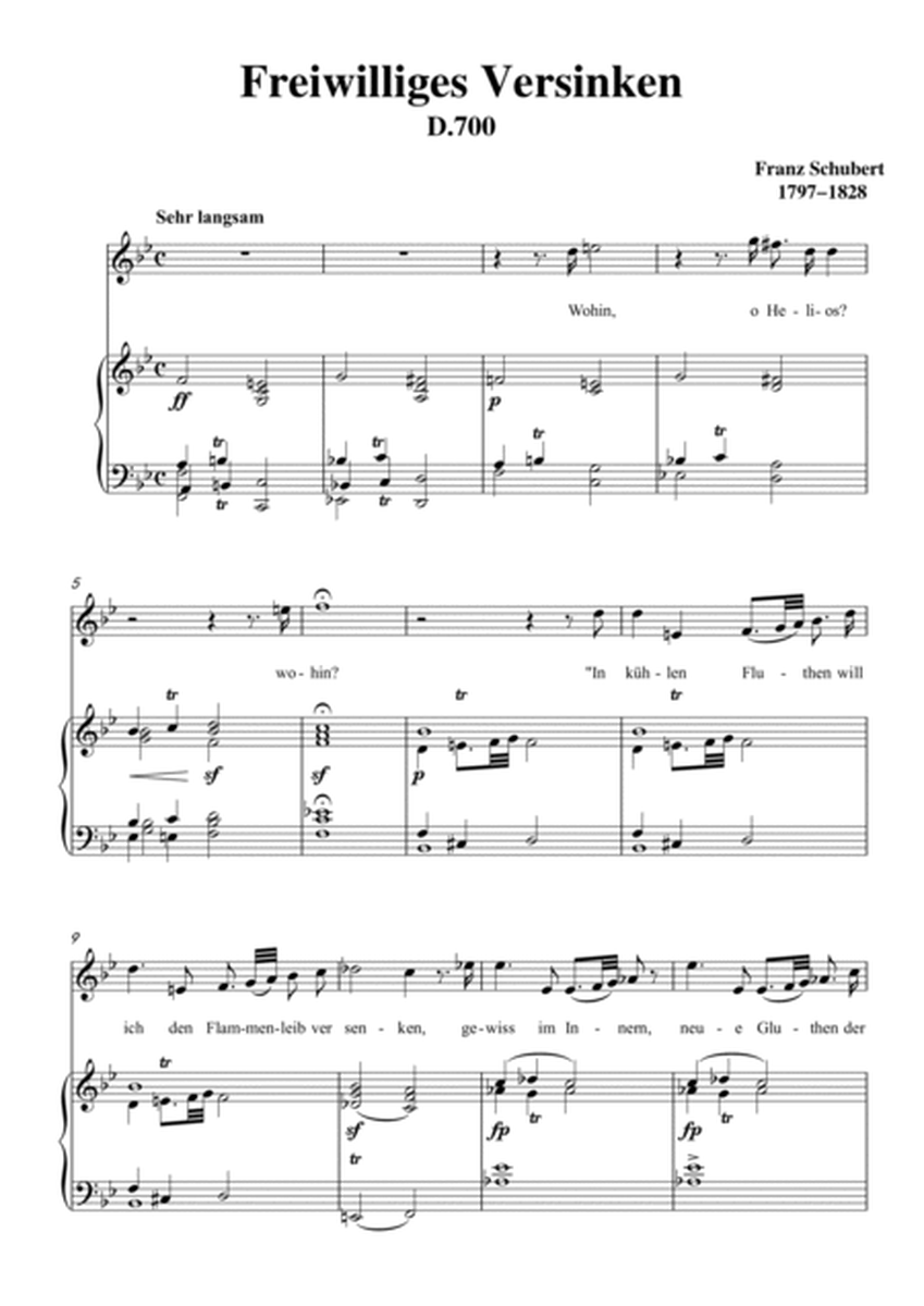 Schubert-Freiwilliges Versinken(Voluntary Oblivion),D.700 in g minor,for Vocal and Pno