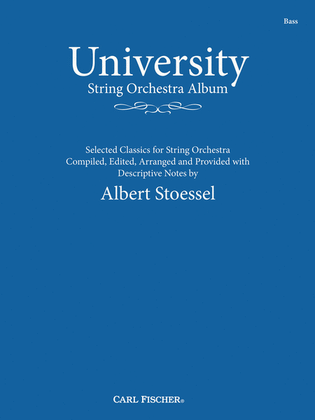 Book cover for University String Orchestra Album