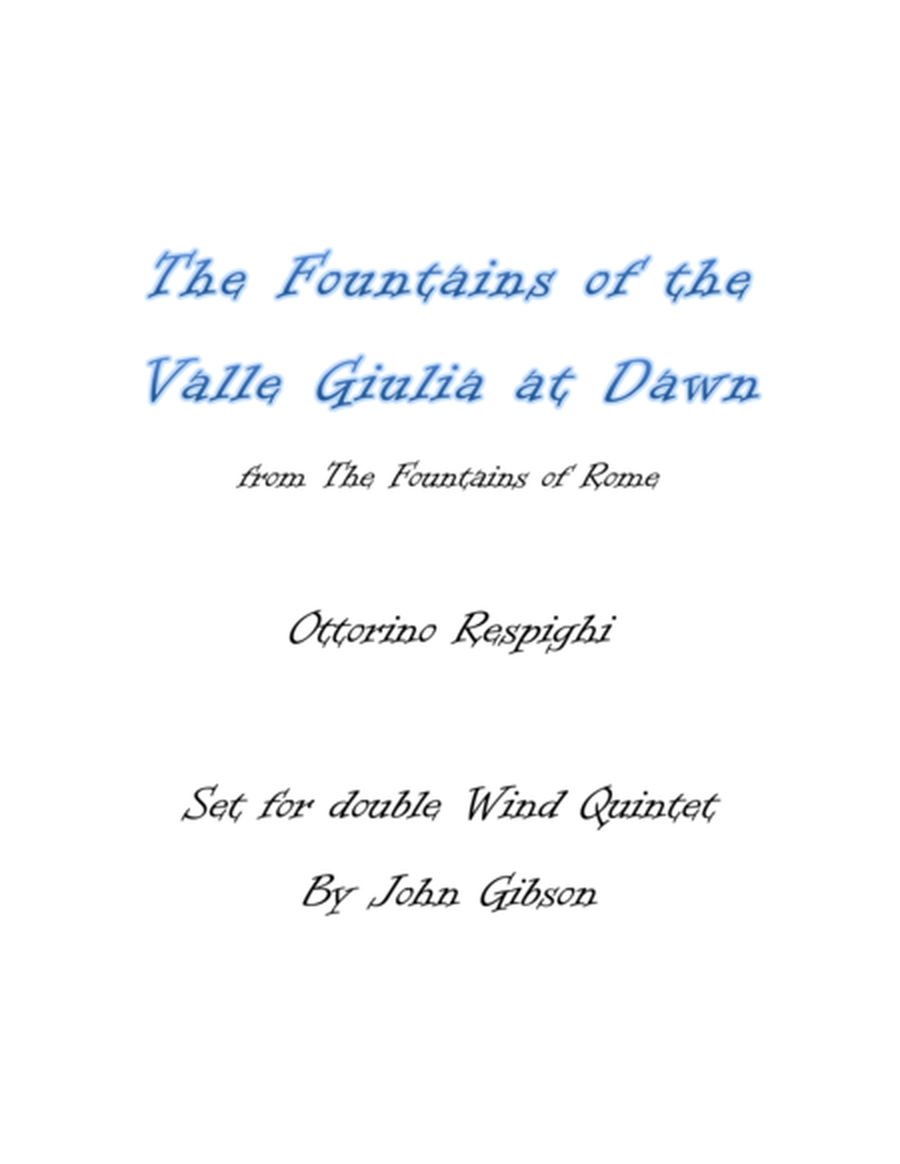 Respighi - Fountains of the Valle Giulia - set for Double Woodwind Quintet image number null