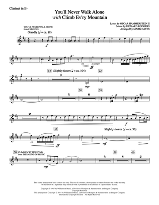 Book cover for You'll Never Walk Alone (with Climb Every Mountain) - Bb Clarinet