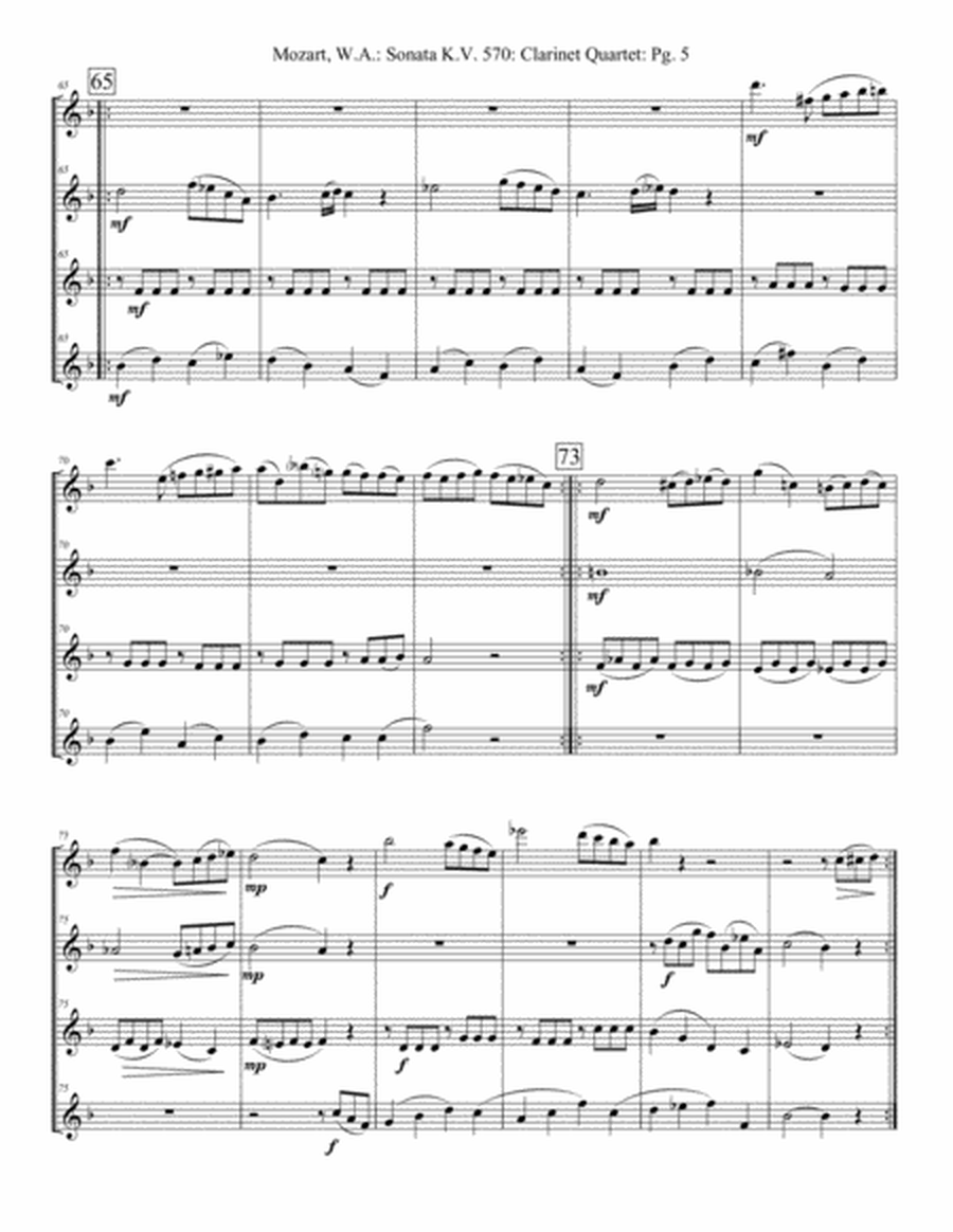 Sonata K.V. 570 (Clarinets) image number null