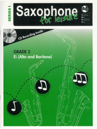 Book cover for AMEB Saxophone For Leisure Grade 2 E Flat Book/CD Ser 1