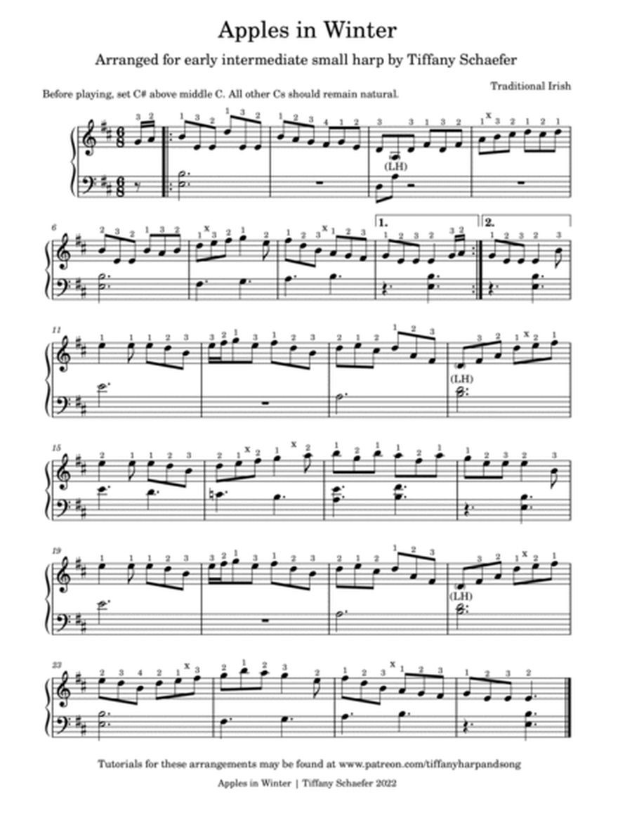 Apples in Winter: Early Intermediate (Small Harp) and Late Intermediate (Floor Harp) image number null